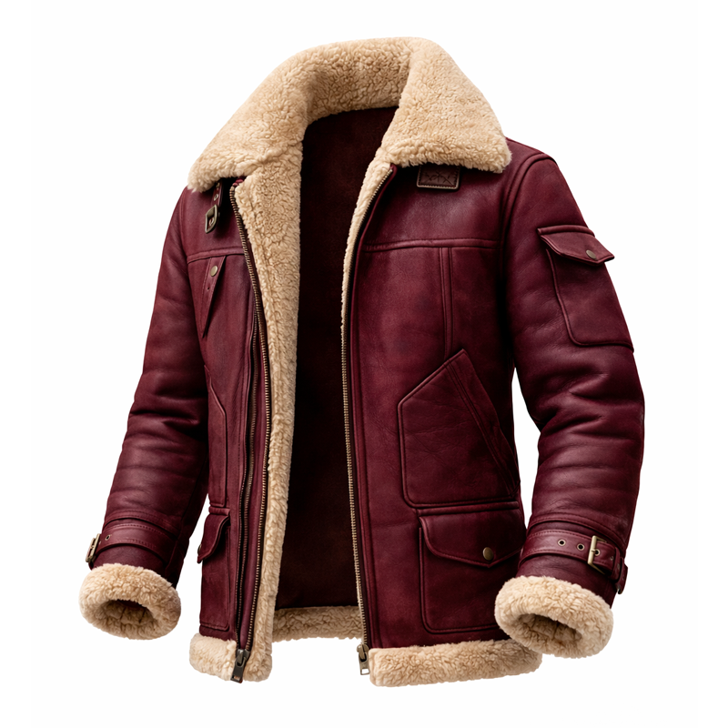 ⏰Promotion 50% OFF -Men’s Vintage Shearling Jacket