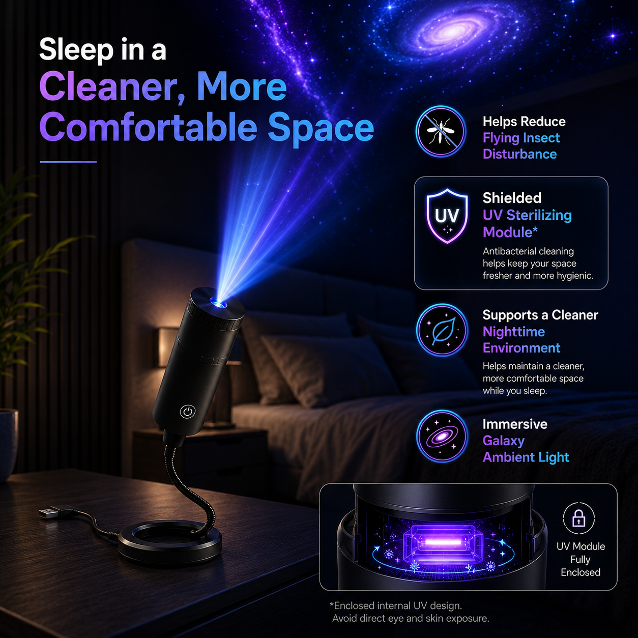 🌌✨5D Mini Galaxy Star Projector🧸