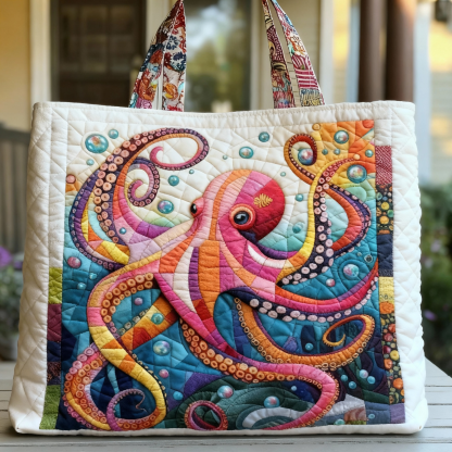 Stylish and interesting quilted tote bag