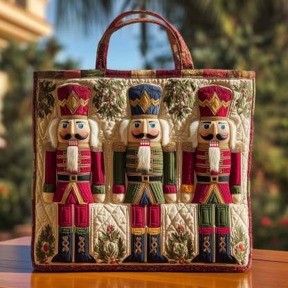 Festive Nutcracker Quilted Tote Bag GFTOHD9057