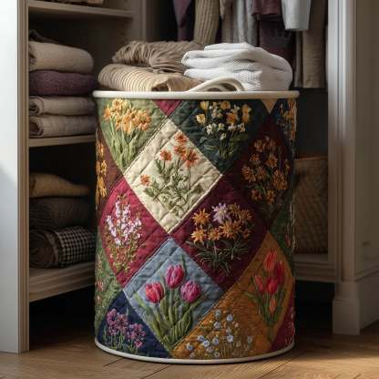 Floral Heaven Quilted Laundry Basket GFTONT5786