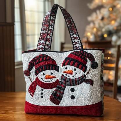 Snowman Lane Quilted Tote Bag GFTOMA5307