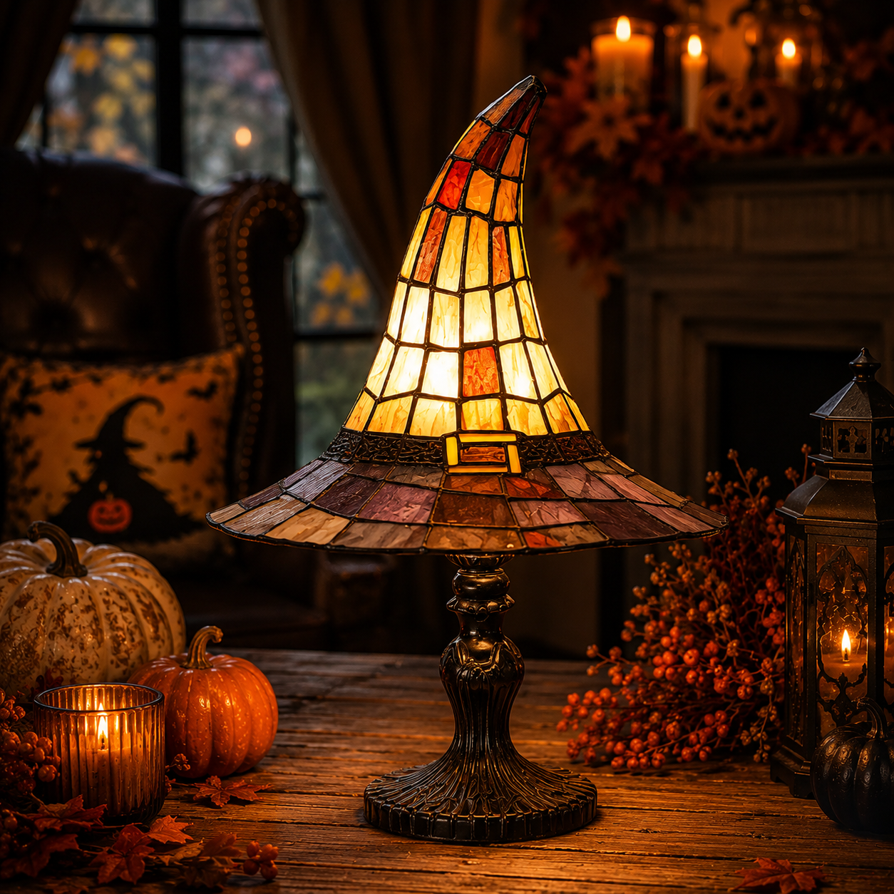 🔥Magical Halloween Stained Glass-Style Lamps – 50% OFF Today🎁