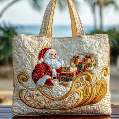 Festive Santa Quilted Tote Bag GFTOHD10677