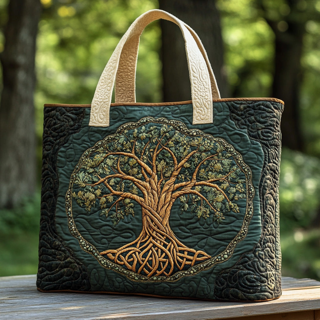 Sacred Grove Quilted Tote  Bag