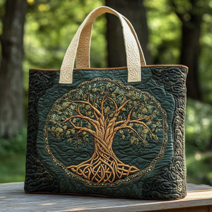 Sacred Grove Quilted Tote  Bag