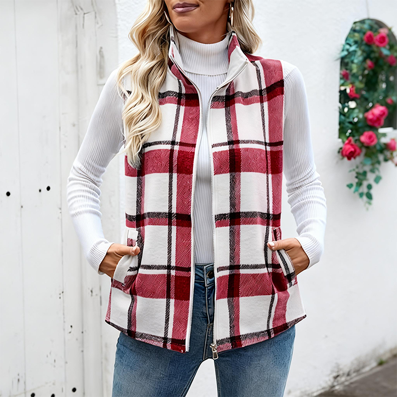 ⏰Promotion 50% OFF -Women’s New Zip-Up Sleeveless Wool Top