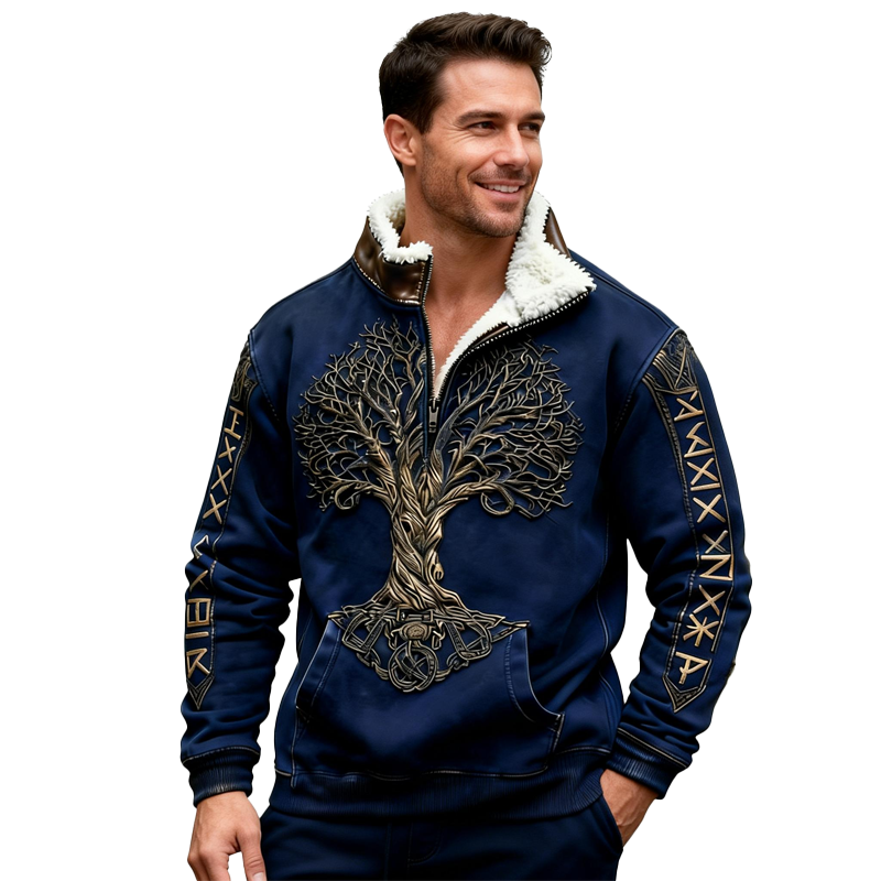 ⏰Promotion 50% OFF -Men’s Western-Style Wool Half-Zip Pullover