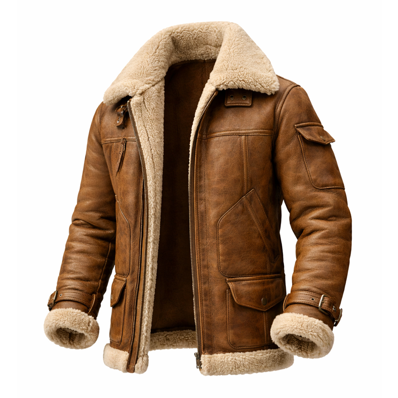 ⏰Promotion 50% OFF -Men’s Vintage Shearling Jacket