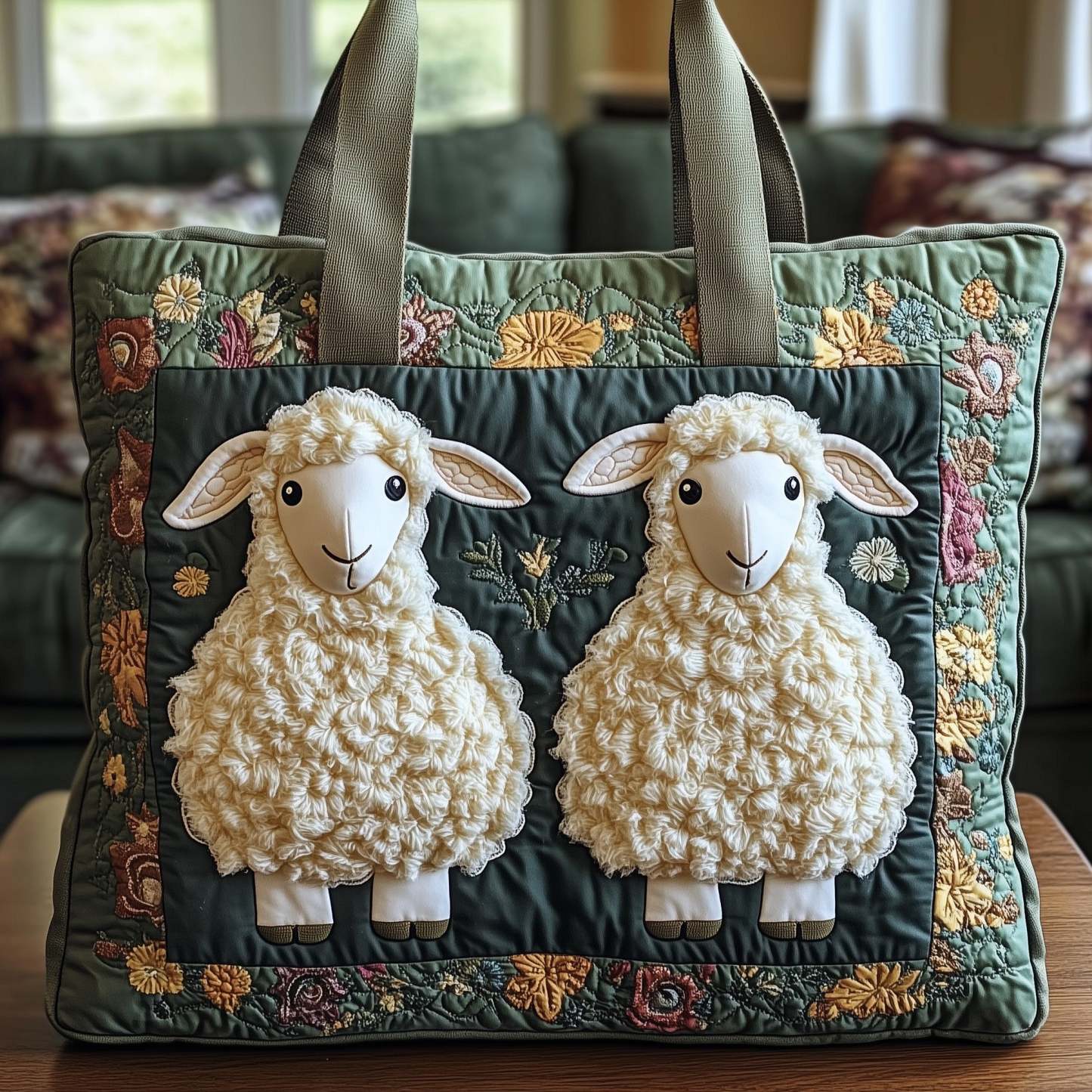 Sheep Serenity Quilted Tote Bag GFTOHD8070