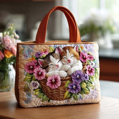 Charming Paws Quilted Tote  Bag