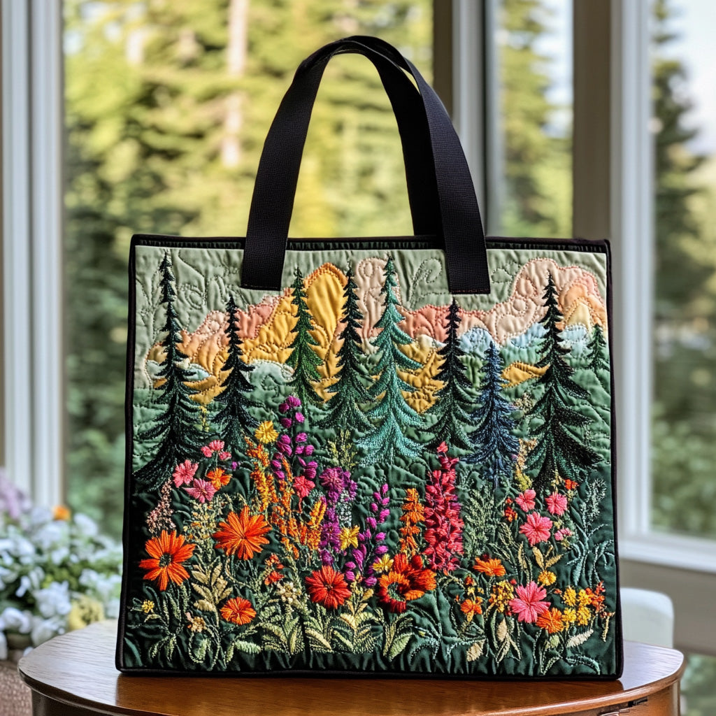 Enchanted Timber Quilted Tote  Bag