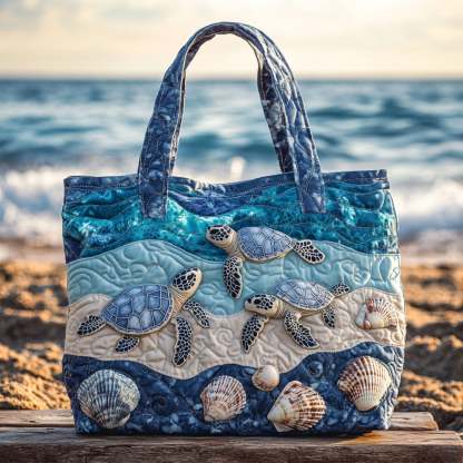 Shell Journey Quilted Tote  Bag