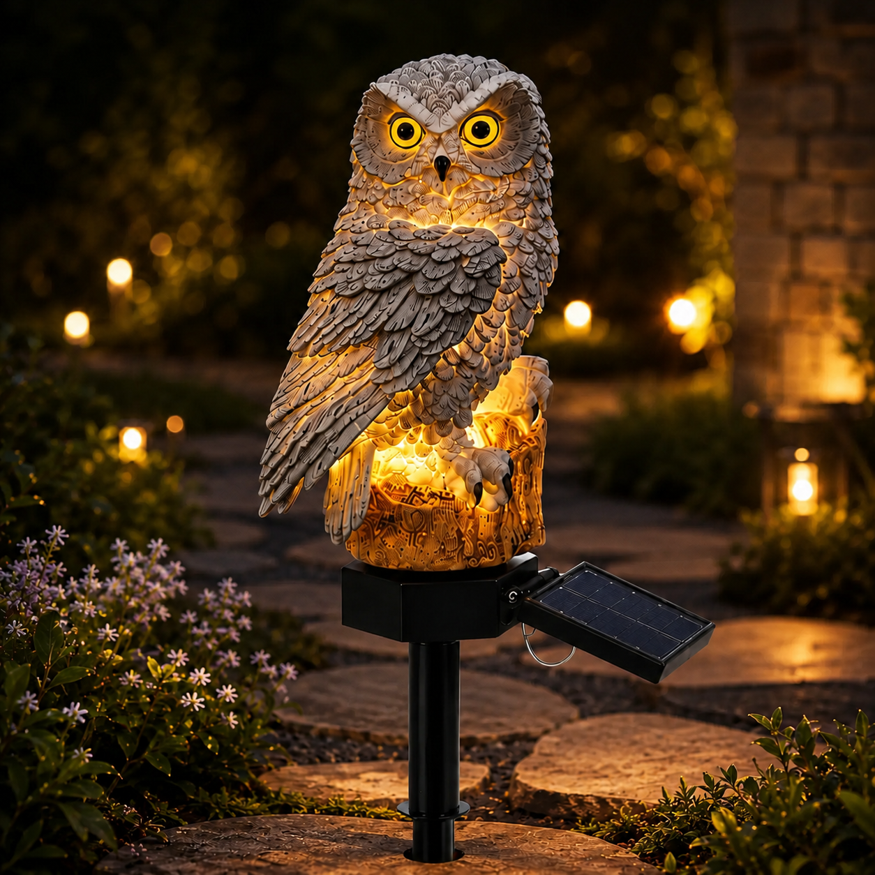 Waterproof Solar Owl Light – LED Pathway Light for Lawn, Garden & Outdoor Decor