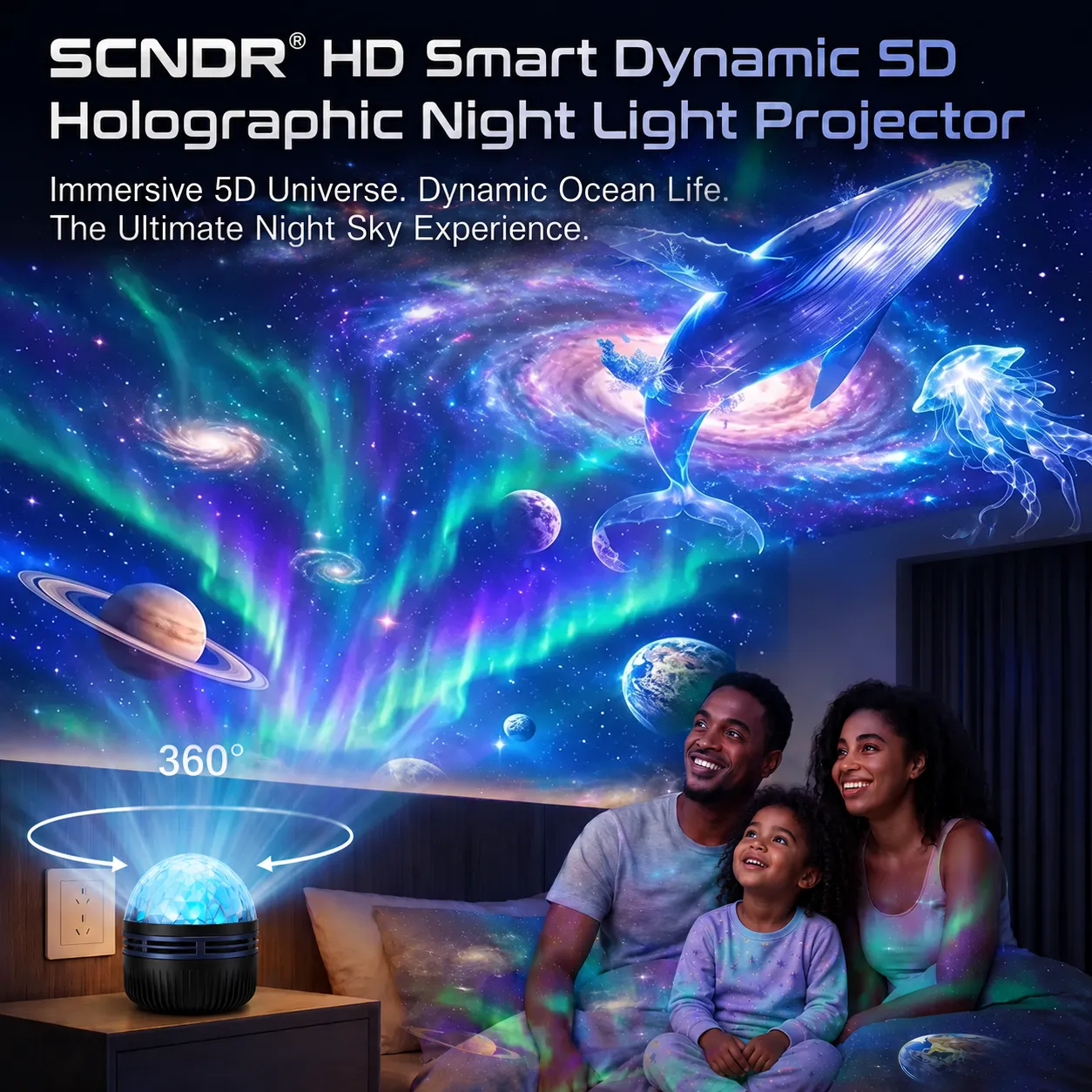 🌌5DMini Galaxy Star Projector✨