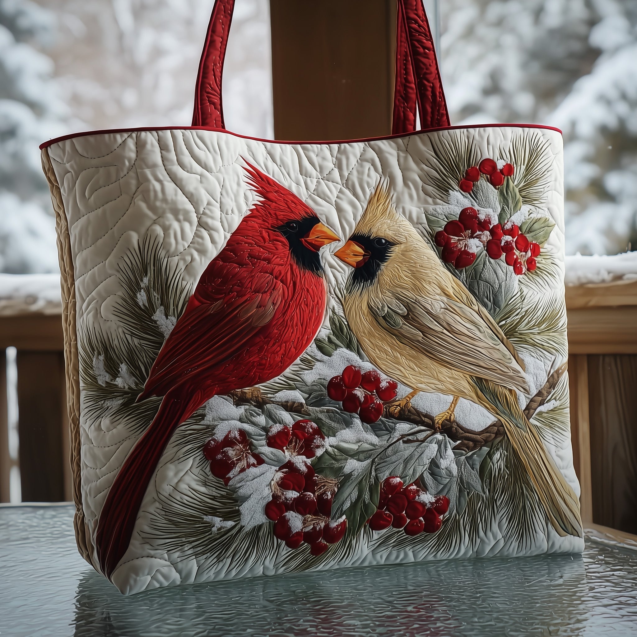 Cardinal Charm Quilted Tote Bag GFTOTP11445