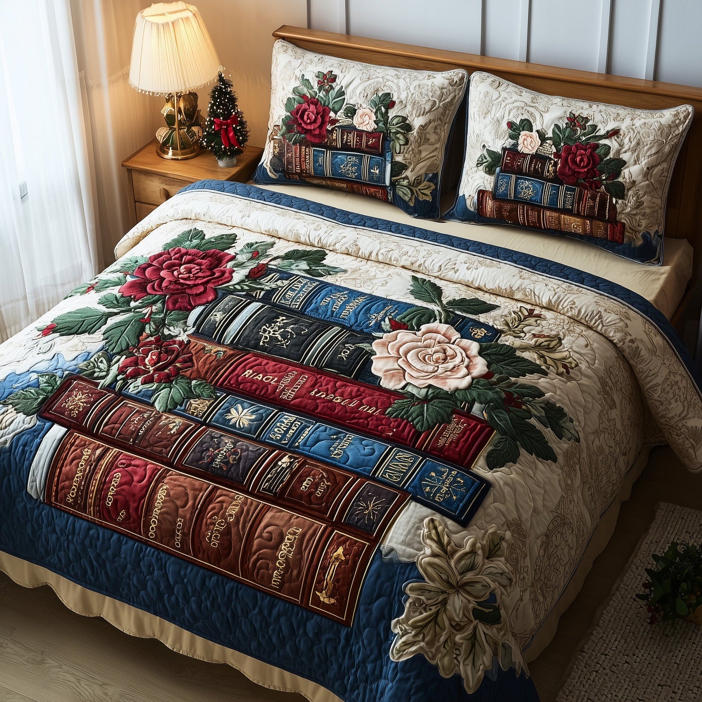 Bookish 3-Piece QuiltedBedding set GFTOTP9361