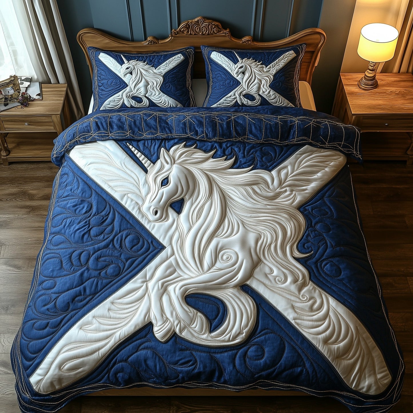 Highland MajestyUnicorn 3-Piece QuiltedBedding set GFTOTP8705 DM