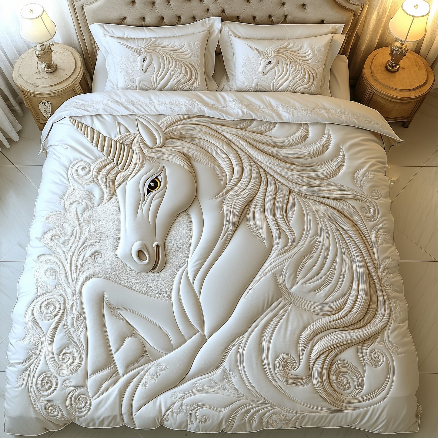 Majestic Unicorn 3-PieceQuilted Bedding setGFTOTP8708