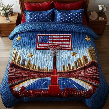 American Hoop Dream 3-Piece Quilted Bedding setGFTOHD7621