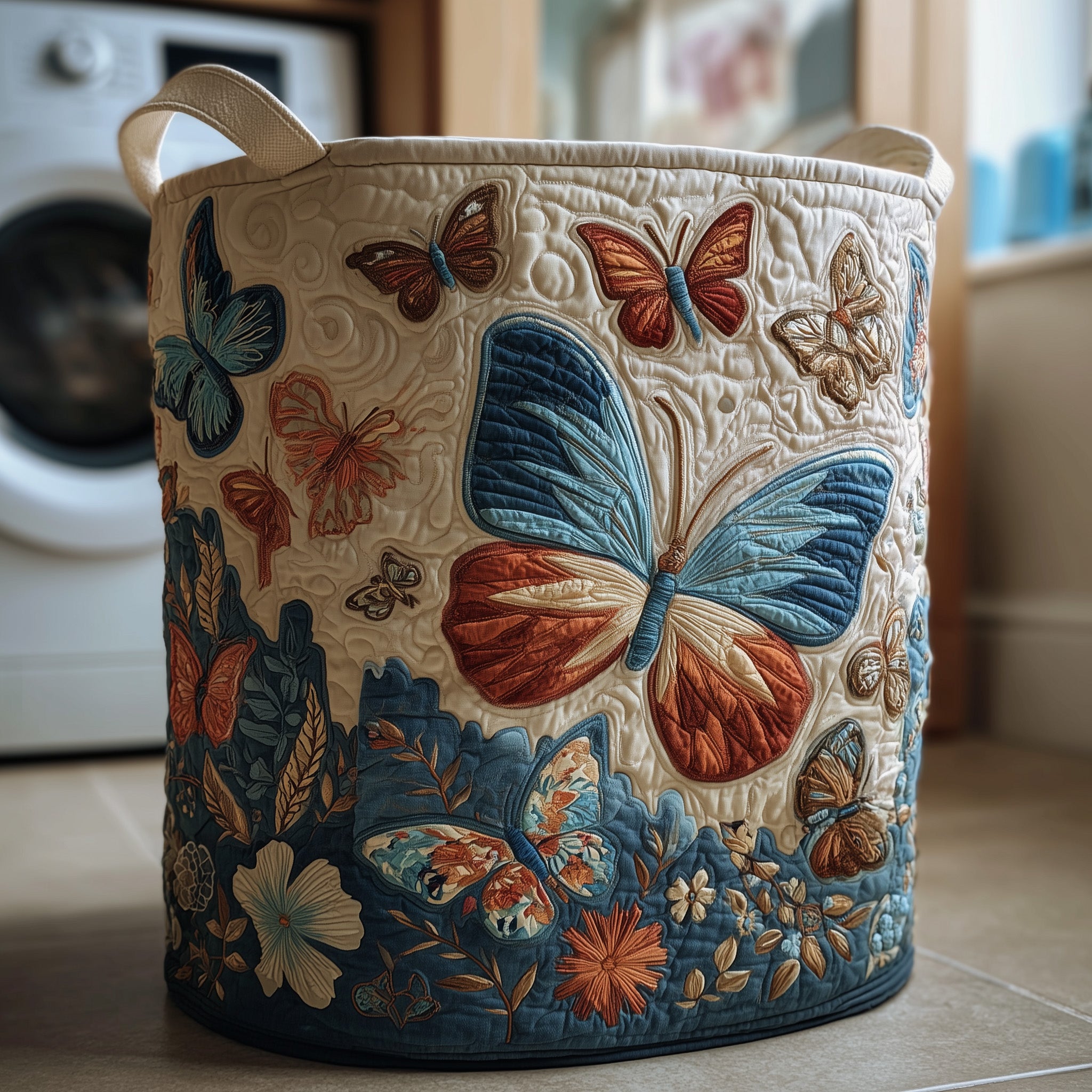 Butterfly Heaven Quilted Laundry Basket GFTOHD9694