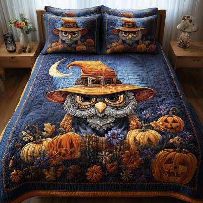 Enchanted Owl 3-Piece Quilted Bedding Set GFTOMA4088