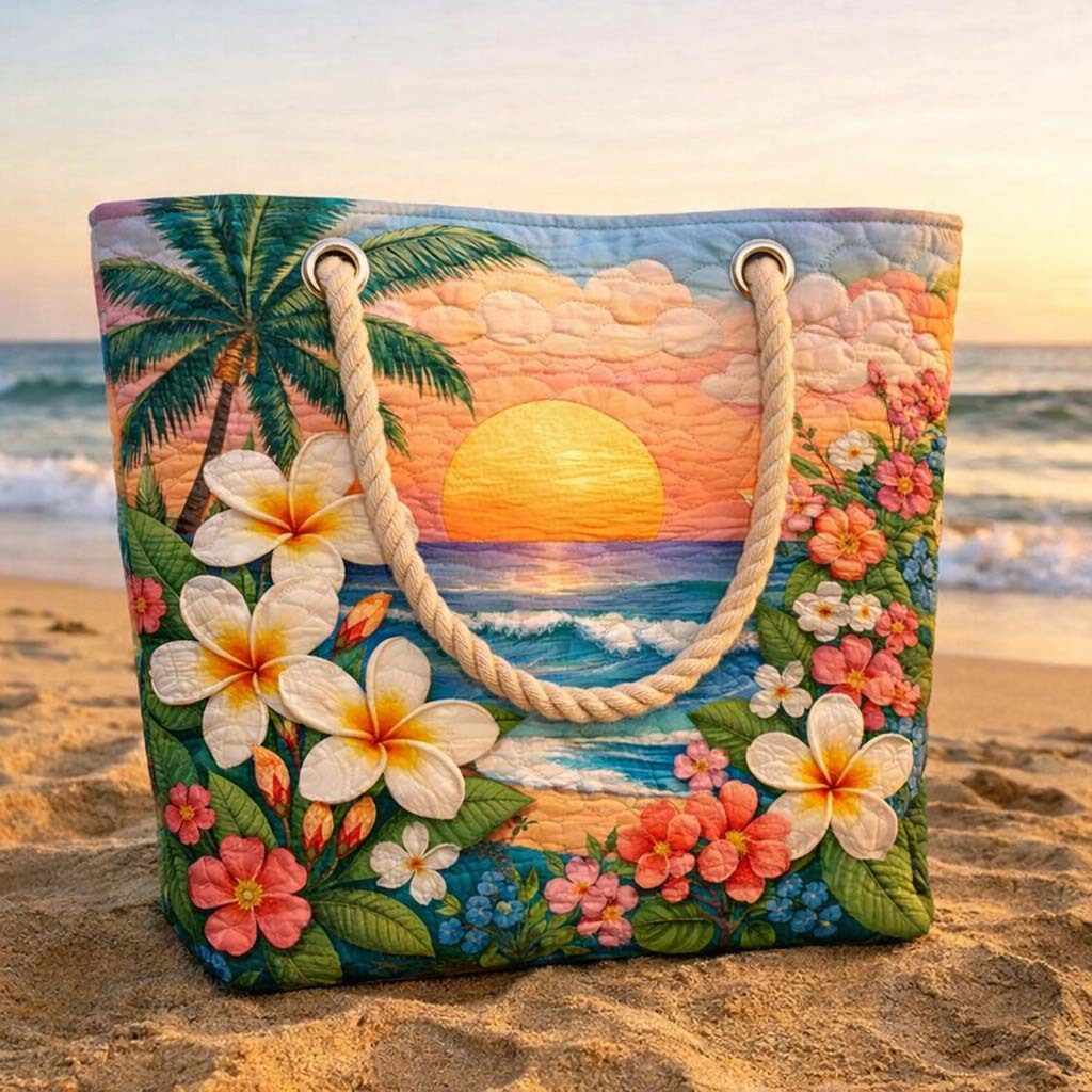 Tropical Vibe Quilted Beach Bag GFTOQA1526