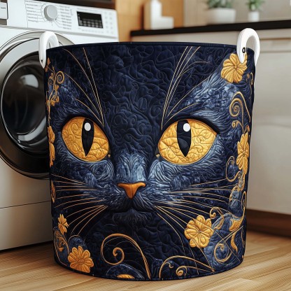 Midnight Eyes Quilted Laundry Basket GFTOQM1727