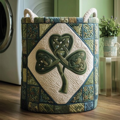Knot Clover Quilted Laundry Basket GFTOQM2375