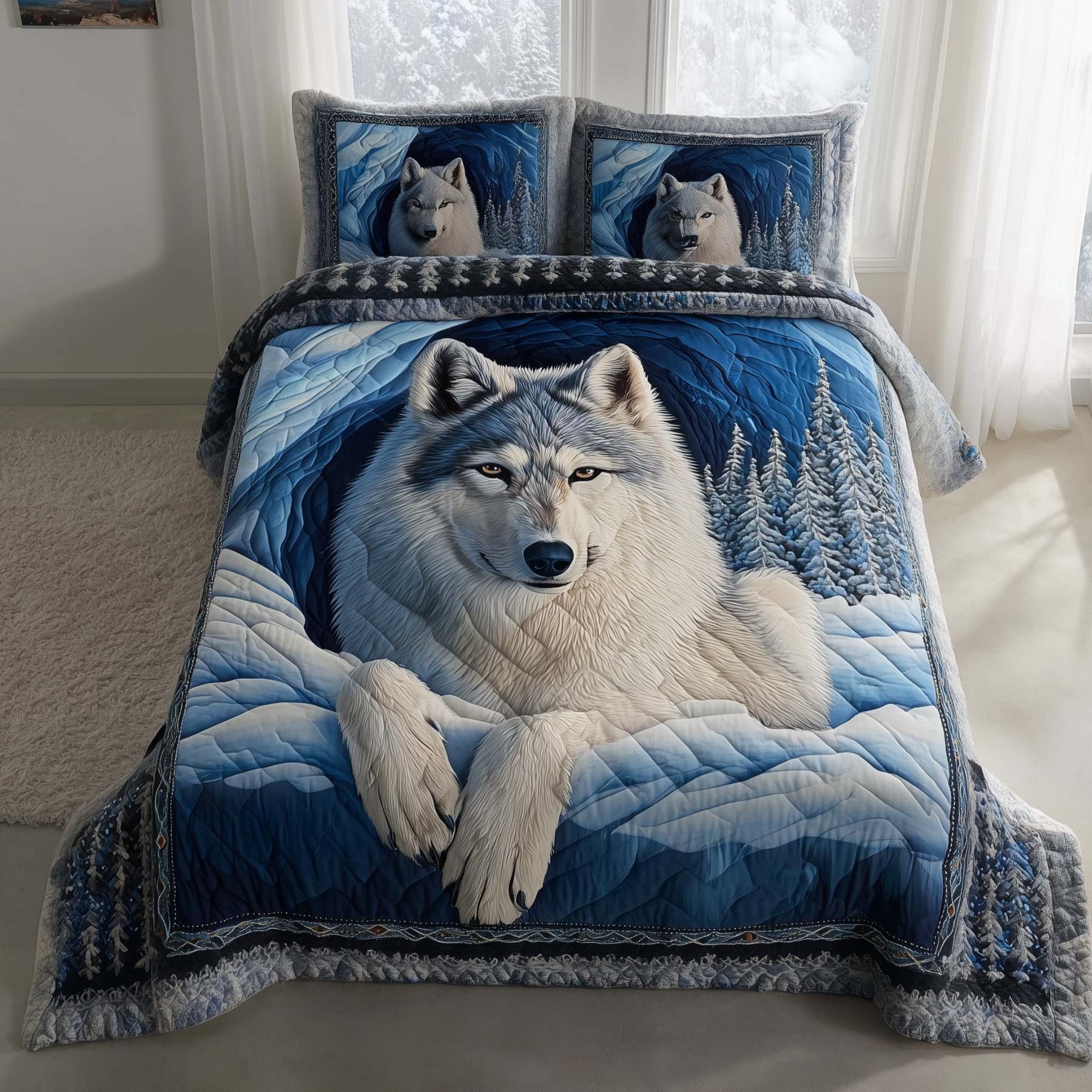 Lone Guardian 3-Piece Quilted Bedding Set GFTOTP15699