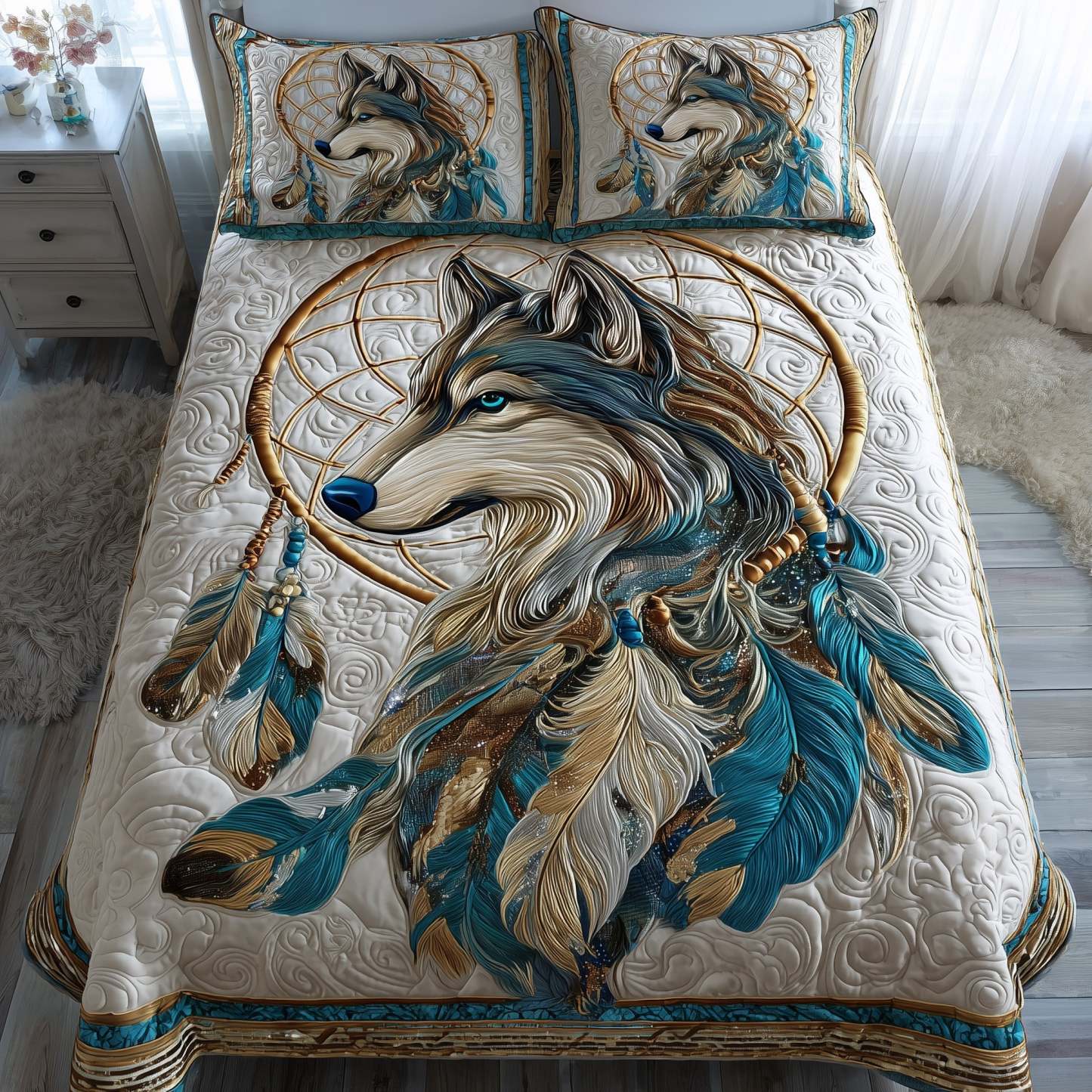 Lone Guardian 3-Piece Quilted Bedding Set GFTOTP15701