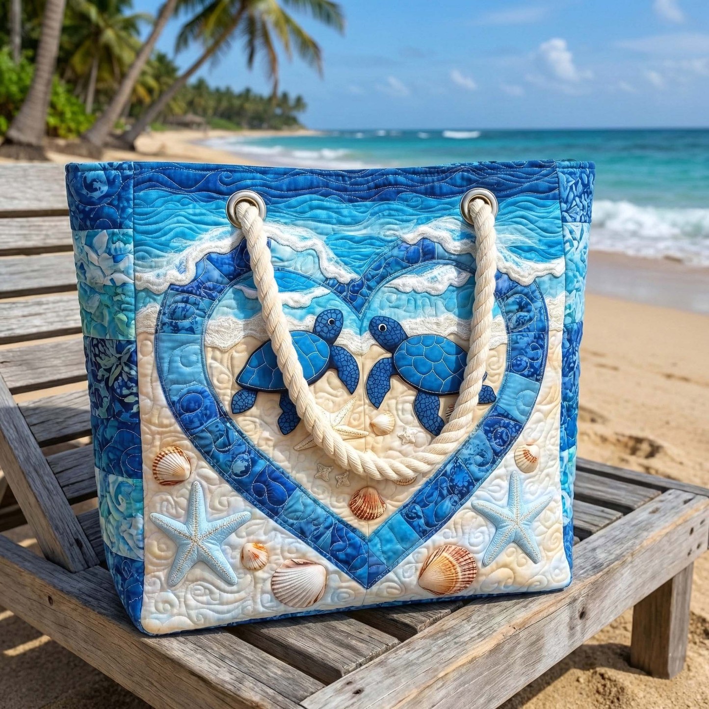 Turtle Serenity Quilted Beach Bag GFTOTP16519