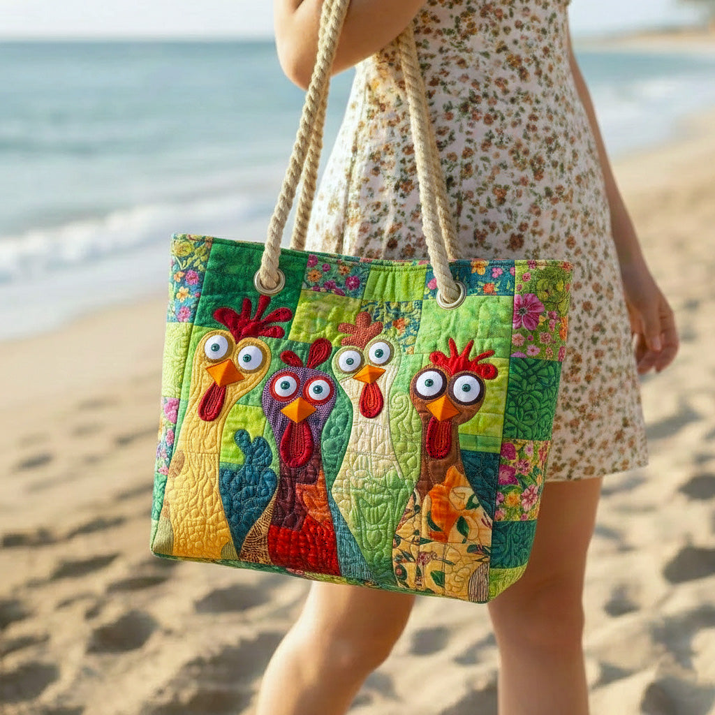Funky Chicken Quilted Beach Bag GFTOTP16608