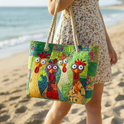 Funky Chicken Quilted Beach Bag GFTOTP16608
