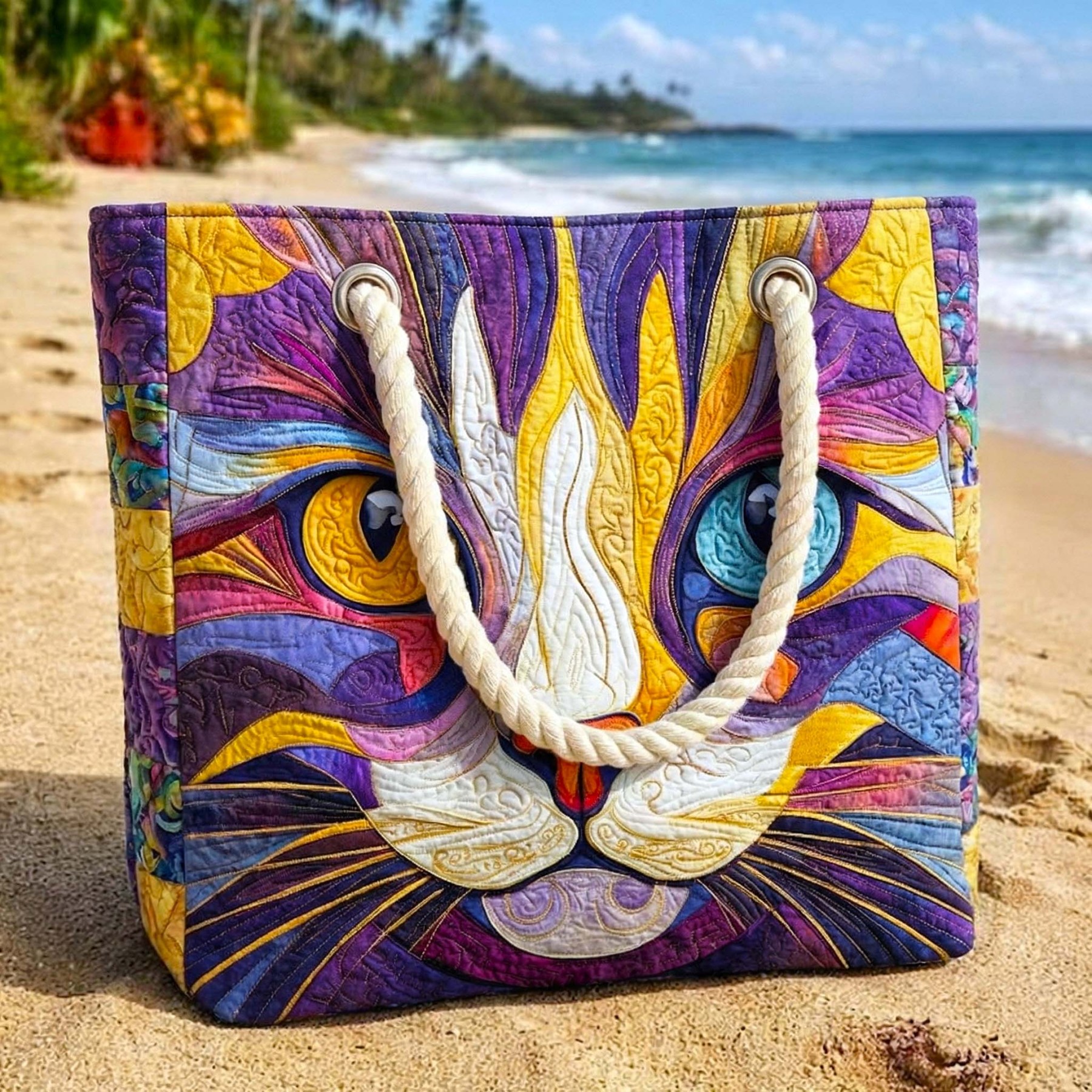 Catitude Quilted Beach Bag GFTOTP16682
