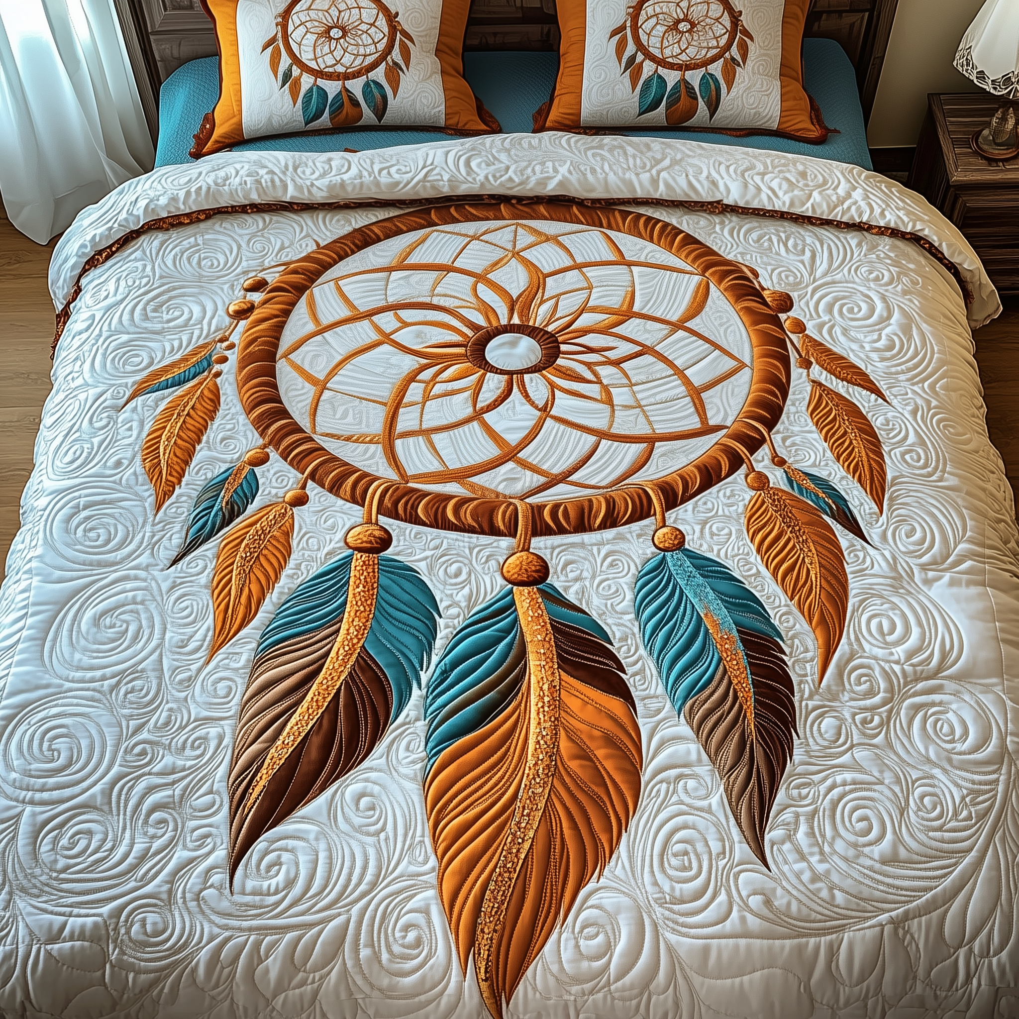 Southwest Spiritual Dreamcatcher 3-Piece Quilted Bedding Set GFTOTP1914