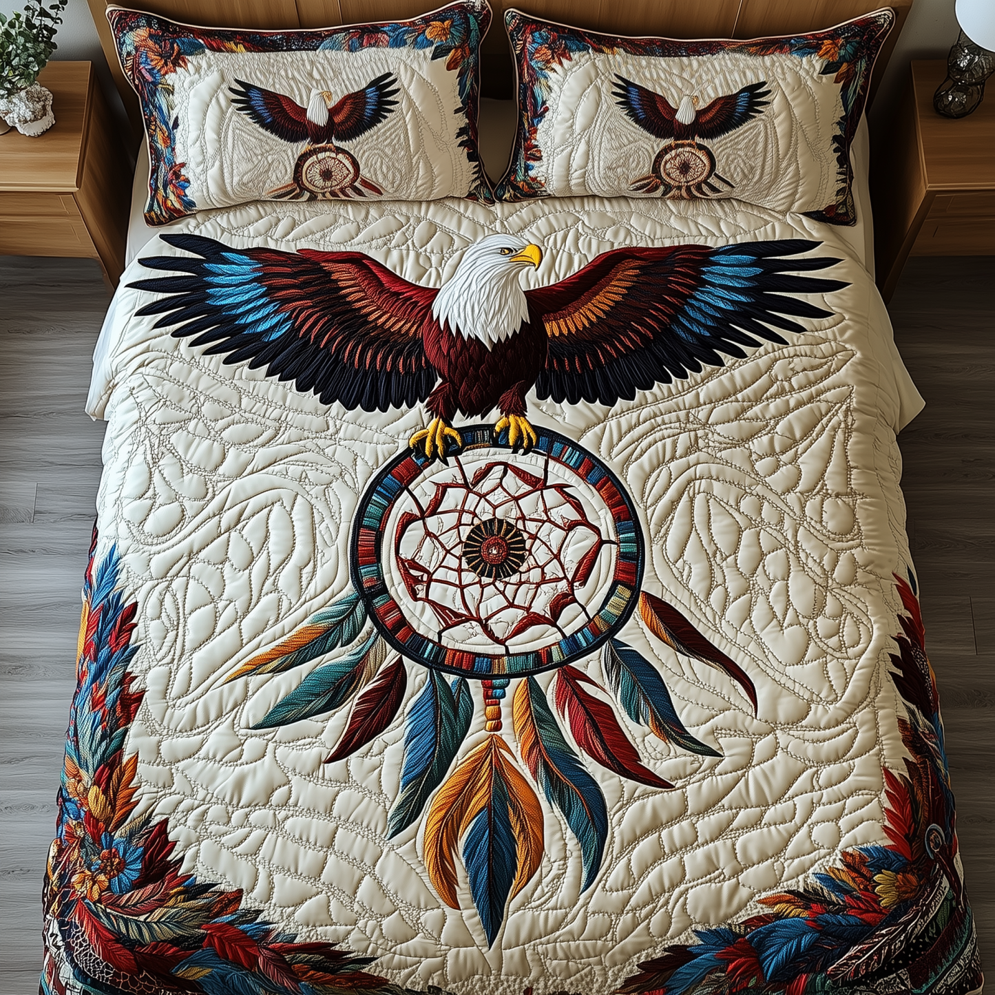 Majestic Eagle 3-Piece Quilted Bedding Set GFTOTP2757