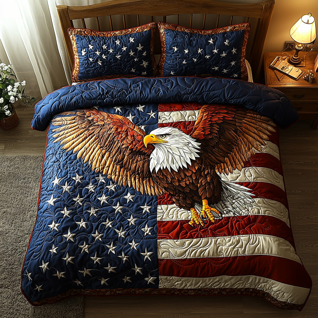 Soar Boldly 3-Piece Quilted Bedding Set NCU0DV512