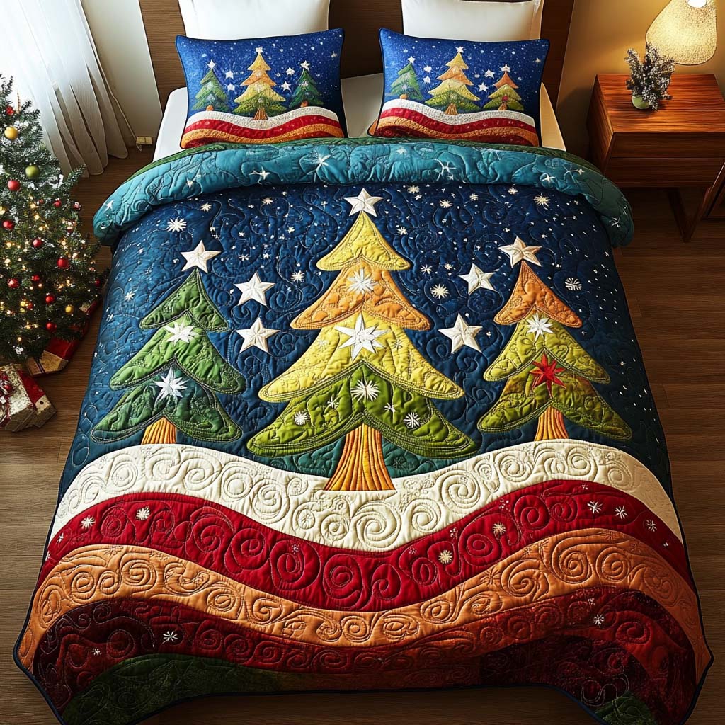 Xmas 3-Piece Quilted Bedding Set NCU0QN039