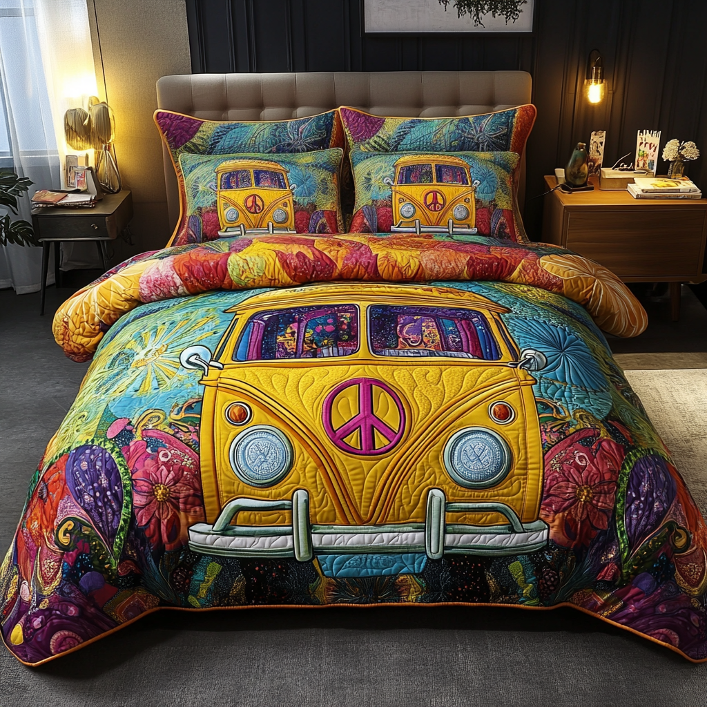 Vintage Voyage 3-Piece Quilted Bedding Set NCU0NVH442