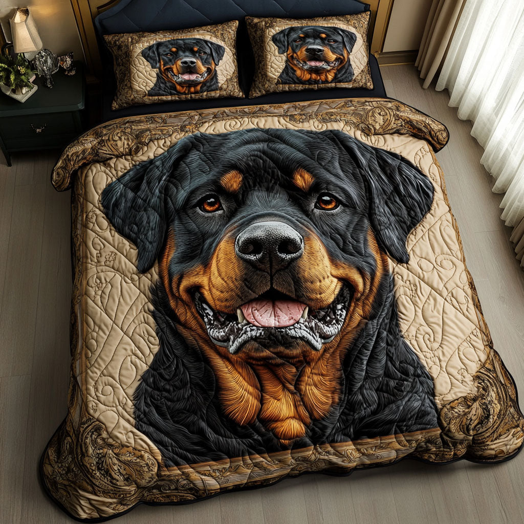 Warm Smile 3-Piece Quilted Bedding Set NCU0NNT659