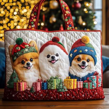 Pom Fluff Quilted Tote Bag GFTOTG710