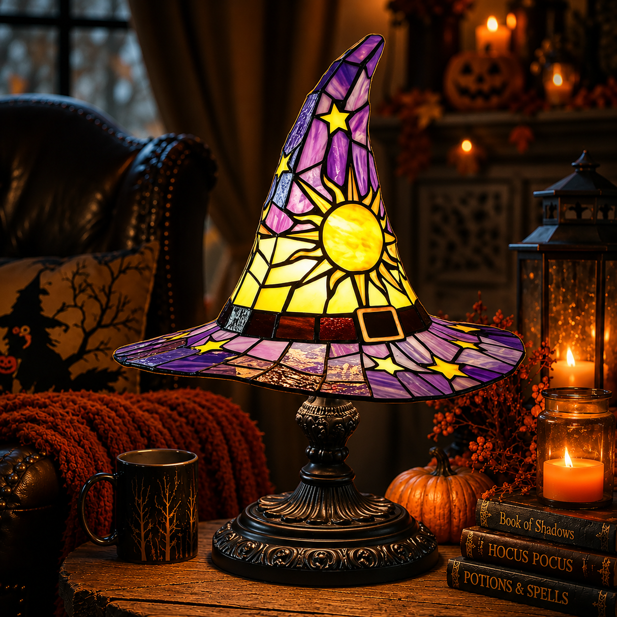 🔥Magical Halloween Stained Glass-Style Lamps – 50% OFF Today🎁