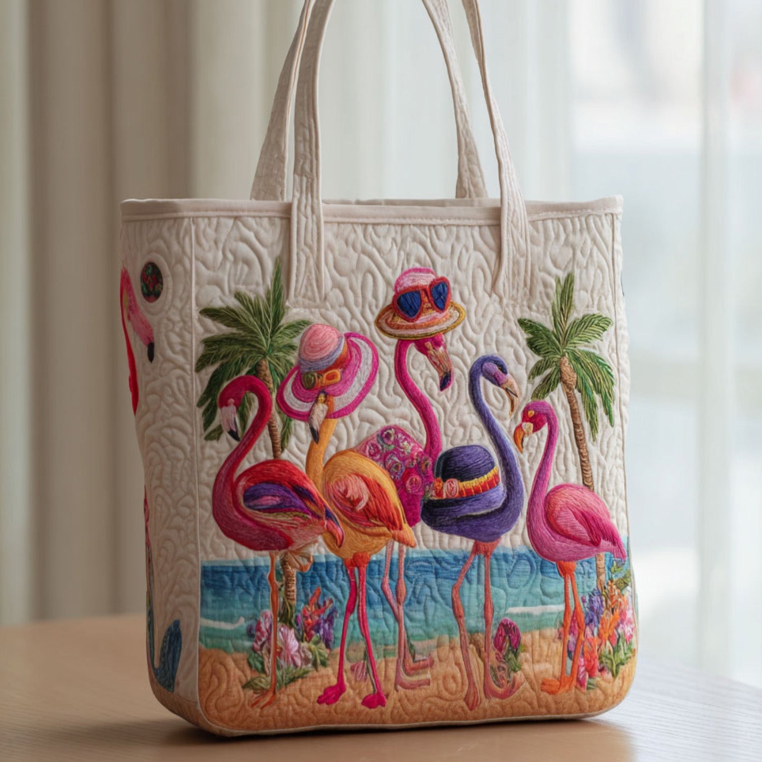 Pink Wink Quilted Tote  Bag