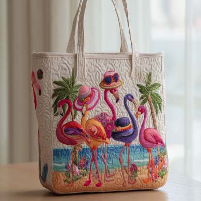 Pink Wink Quilted Tote  Bag