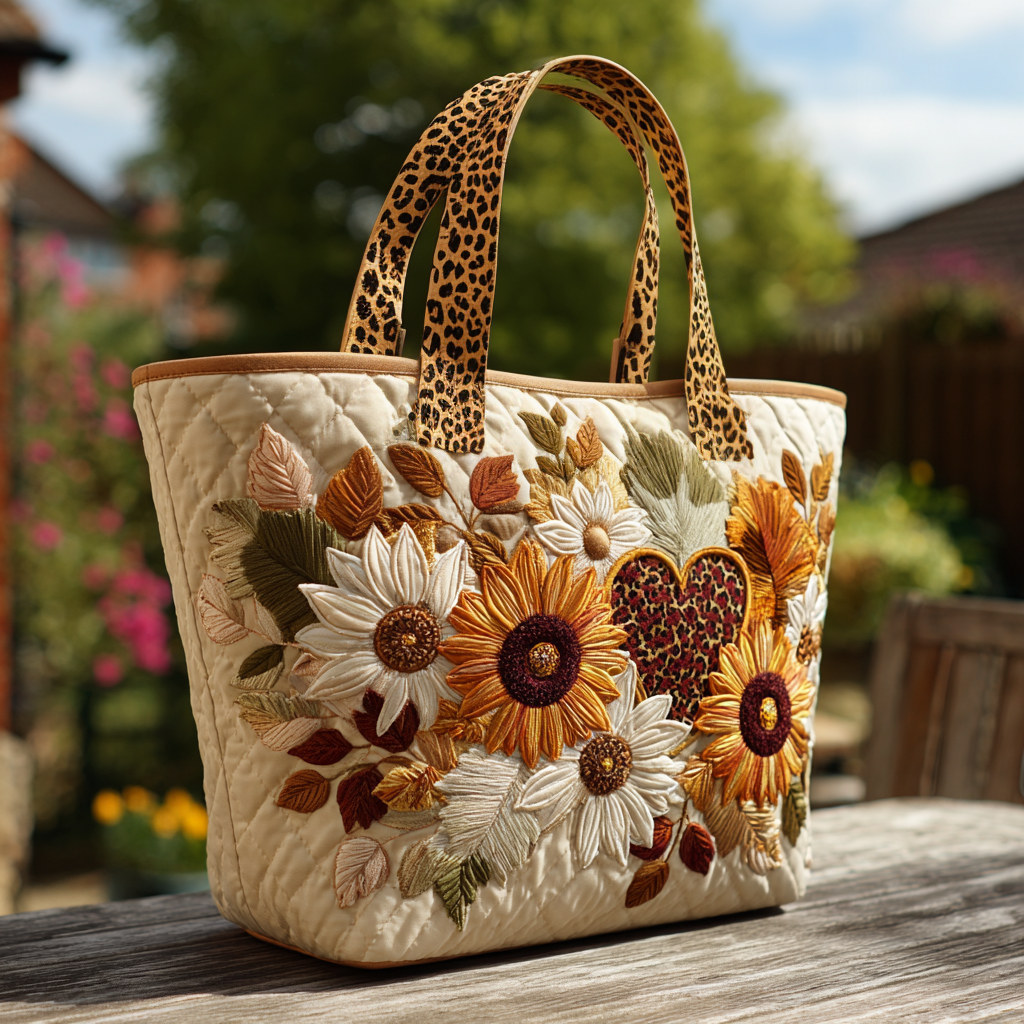 🔥Handmade Sunflower Quilted Handbag