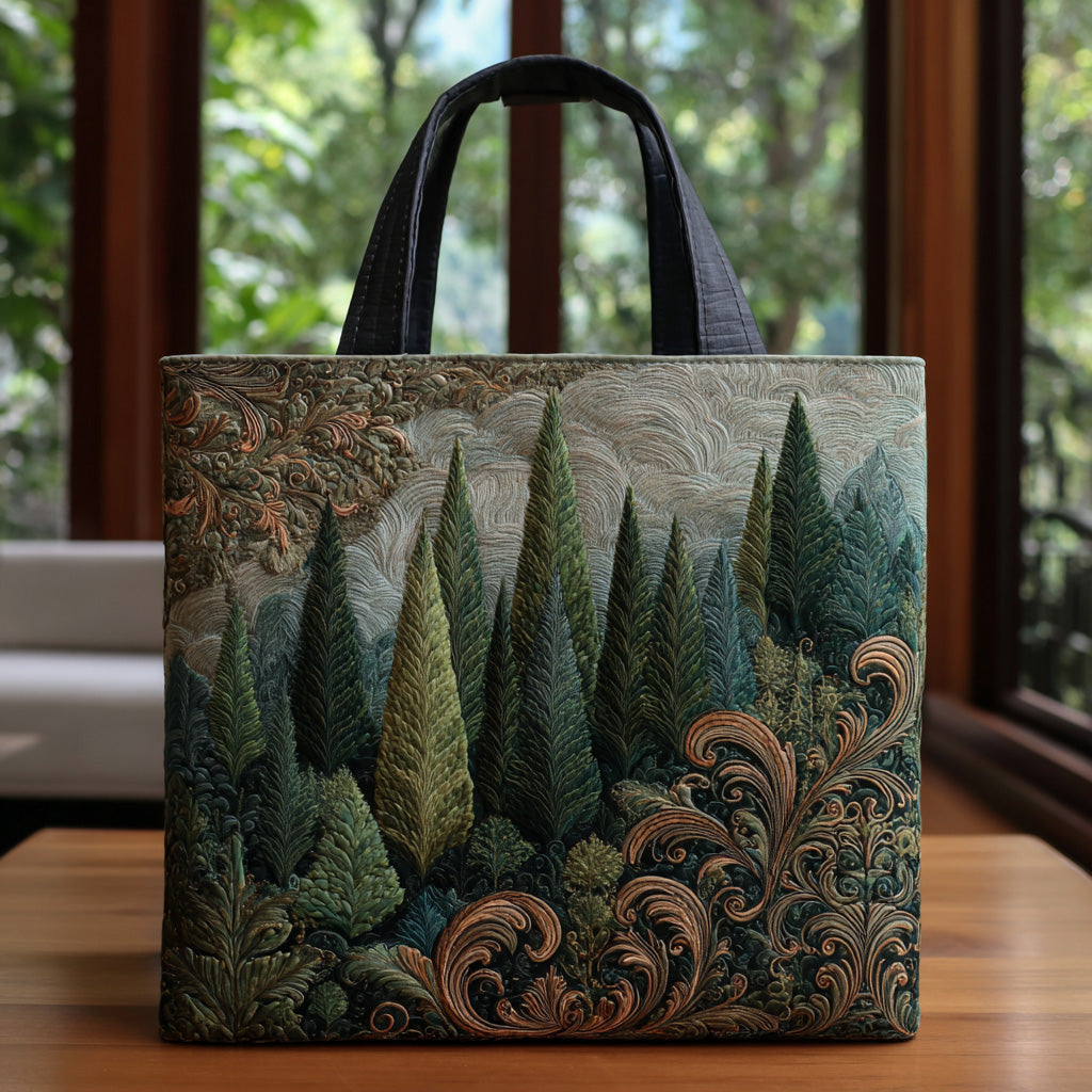 Quiet Pines Quilted Tote Bag