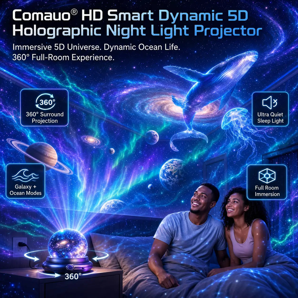 🌌🔮5D Mini Galaxy Star Projector🧸