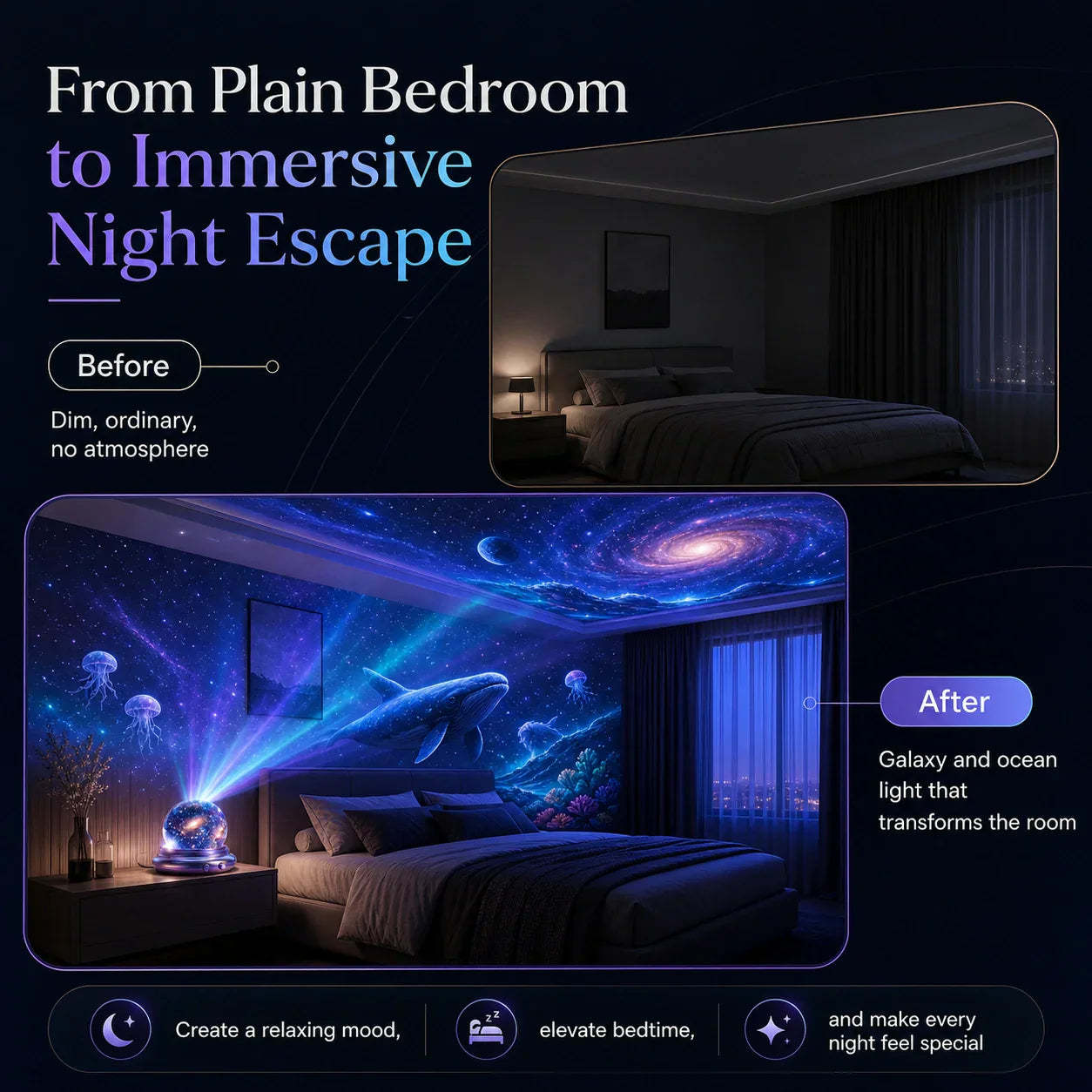 🌌🔮5D Mini Galaxy Star Projector🧸