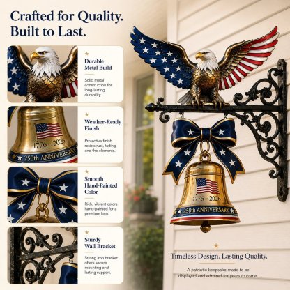 🔔 Ring in the Semiquincentennial: 1776-2026 "Spirit of Liberty" Eagle Bell🦅